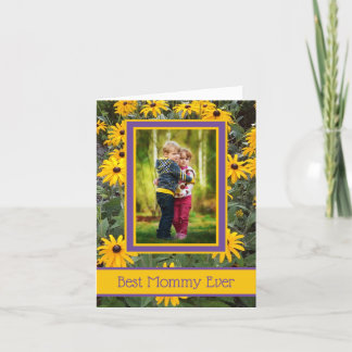 Personlig Bästa Mamma Någon Gång Gul Blommor Foto Kort