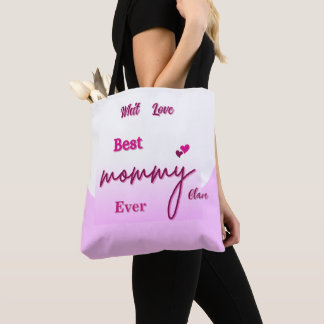 Personlig BÄSTA MAMMA NÅGON rosa OCH ro B Tygkasse
