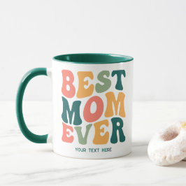 Personlig Bästa Mamma någonsin färglös Groovy Mugg