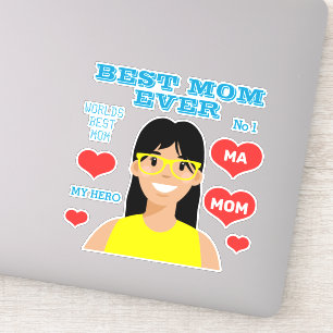 Personlig Bästa Mamma någonsin fäst Klistermärken