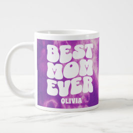 Personlig Bästa Mamma någonsin Lila Tie Dye Jumbo Mugg