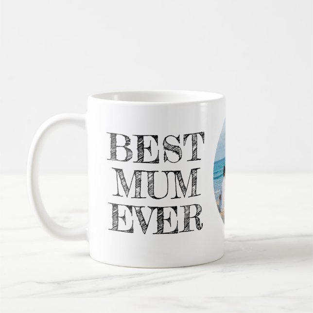 Personlig Bästa mamma någonsin Mugg med foto (Vänster)
