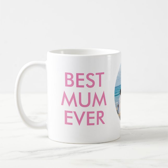 Personlig Bästa mamma någonsin Mugg med foto (Vänster)