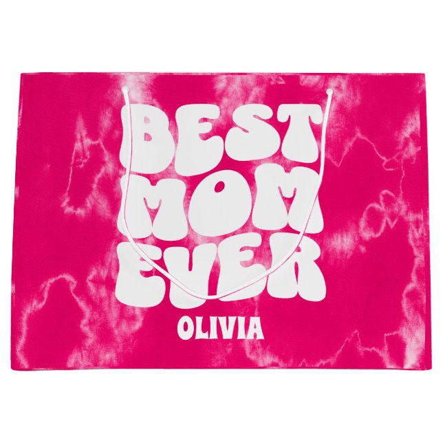 Personlig Bästa Mamma någonsin Rosa Tie Dye (Framsidan)