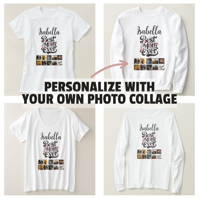 Personlig Bästa Mamma någonsin Trendig Mors dag T Shirt (Personalized Best Mom Ever Trendy Mother's Day T-Shirt and clothes)