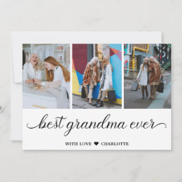 Personlig Bästa Mormor/Moster Någonsin 3 Fotosamma Kort