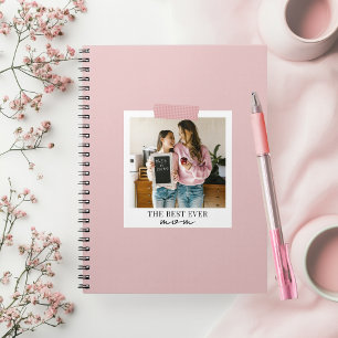 Personlig Bästa Någonsin Mamma Foto Rosa Anteckningsbok