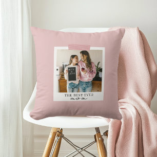 Personlig Bästa någonsin Mamma-Rosa för fotomat Kudde