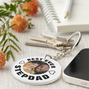 Personlig Bästa någonsin Stepdad   Fotonyckelkedja