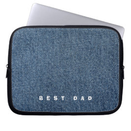 Personlig bästa PAPPA Denim-utskrift Laptop Fodral