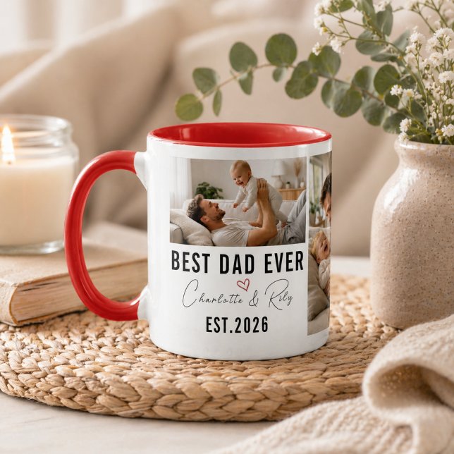 Personlig BÄSTA PAPPA Foto|Anpassad Fars Dag Mugg (Personalized BEST DADDY Photo|Custom Father’s Day Mug)