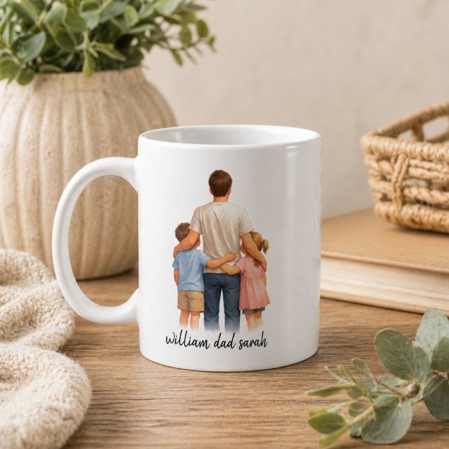 Personlig Bästa Pappa Någonsin | Anpassad Fars Dag Kaffemugg (Personalized Best Daddy Ever | Custom Father’s Day Coffee Mug)