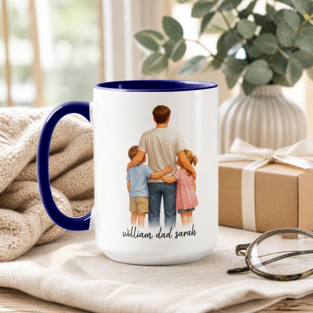 Personlig Bästa Pappa Någonsin | Anpassad Fars Dag Mugg (Personalized Best Daddy Ever | Custom Father’s Day Mug)