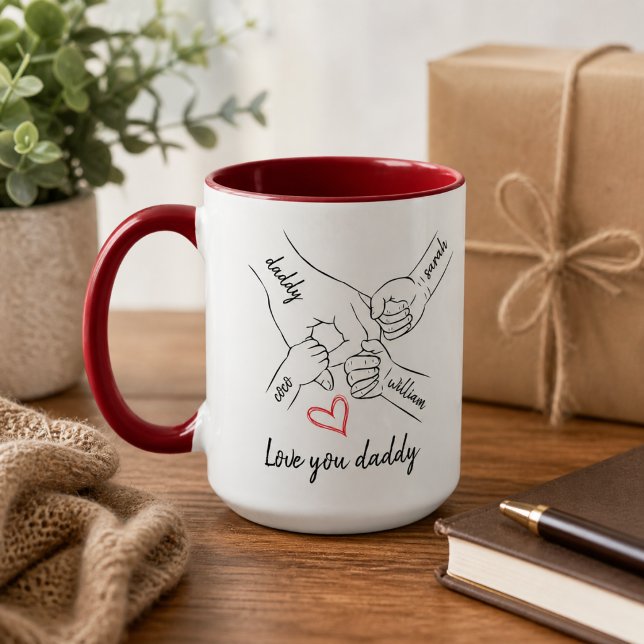 Personlig Bästa Pappa Någonsin | Anpassad Fars Dag Mugg (Personalized Best Daddy Ever | Custom Father’s Day Mug)
