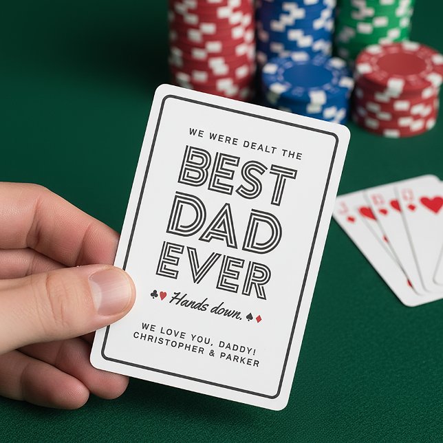 Personlig Bästa Pappa någonsin Casinokort (Skapare uppladdad)
