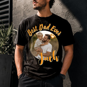 Personlig Bästa Pappa Någonsin Foto T-Shirt Anpass