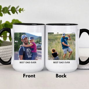 Personlig bästa pappa någonsin Foto Två-Tonad Mugg
