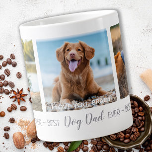 Personlig Bästa Pappa någonsin Pet Photo Hund Jumbo Mugg