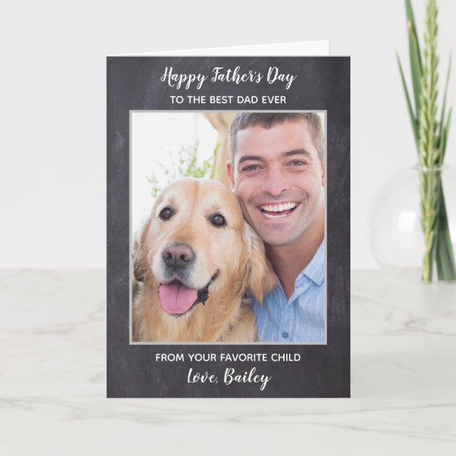 Personlig bästa pappa till hund fars dag husdjur f helgkort (Framsida)