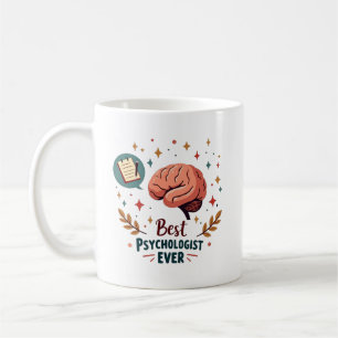 Personlig Bästa psykolog någonsin i färgen Cute Co Kaffemugg