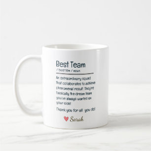 Personlig bästa teamuppskattning kaffemugg