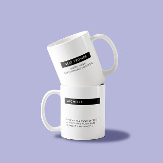 Personlig bästa vän Anpassat namn Rolig bästa vän Kaffemugg