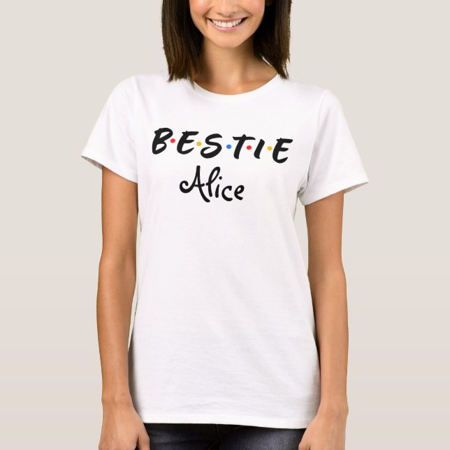 Personlig Bästa Vän BFF T Shirt (Framsida)