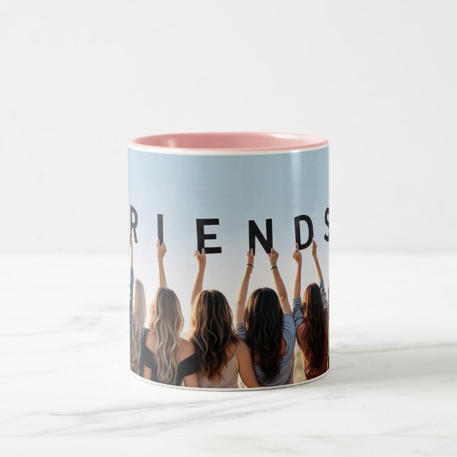 Personlig bästa vän-bild kaffekopp (Center)