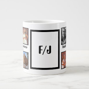 Personlig Bästa vänner för alltid 4 fotosamling Jumbo Mugg