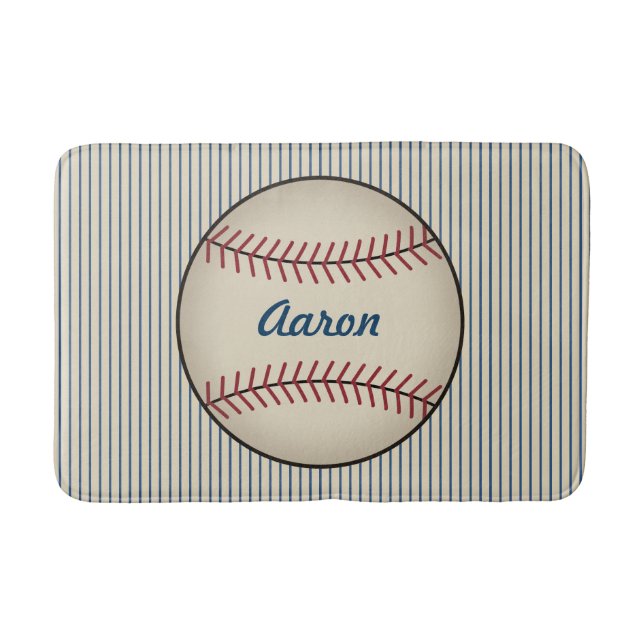 Personlig Bathroom Baseball Bath Mat Matta (Framsidan)