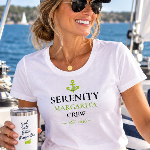 Personlig båtnamn Margarita Besättning Marin T Shirt