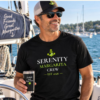 Personlig båtnamn Margarita Besättning Marin T Shirt