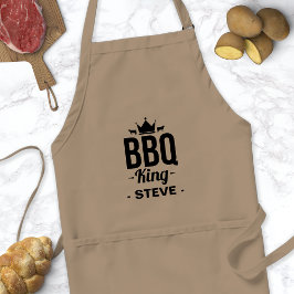Personlig BBQ Kung Namn APron För manar Förkläde