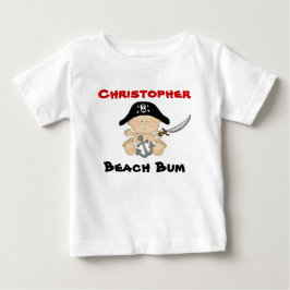 Personlig Beach Bum Baby Pirat Tee ~ Boys