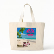 Personlig Beach Cat Jumbo Tote