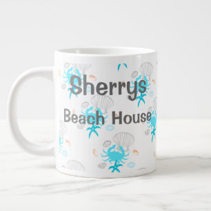 Personlig Beach House Coffee Mugg Jumbo Mugg