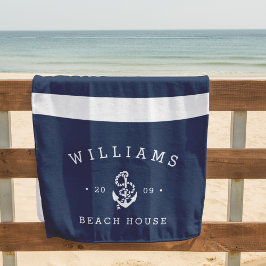 Personlig Beach House i Navy & White Rand