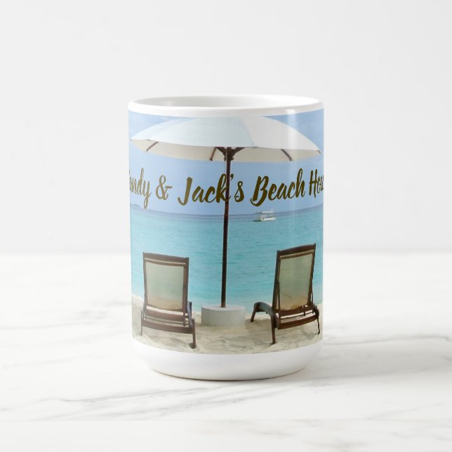 Personlig Beach House-ordförande i Sand Kaffemugg (Center)