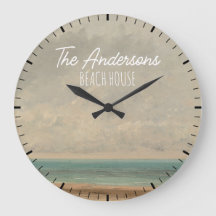 Personlig Beach House Seaside Wall Clock