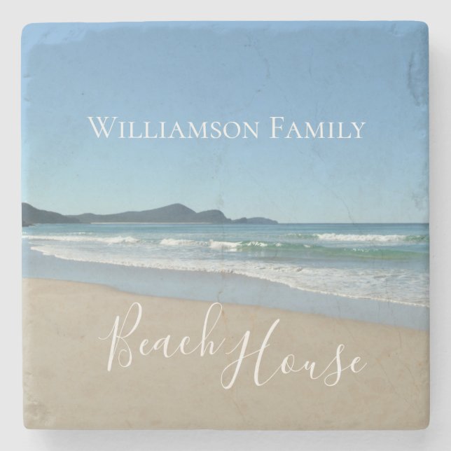 Personlig Beach House Stenunderlägg (Framsidan)