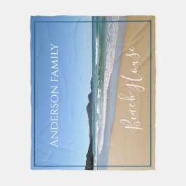 Personlig Beach House Ull Throw Blanket Fleecefilt