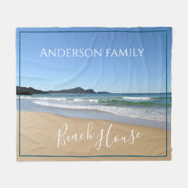 Personlig Beach House Ull Throw Blanket Fleecefilt