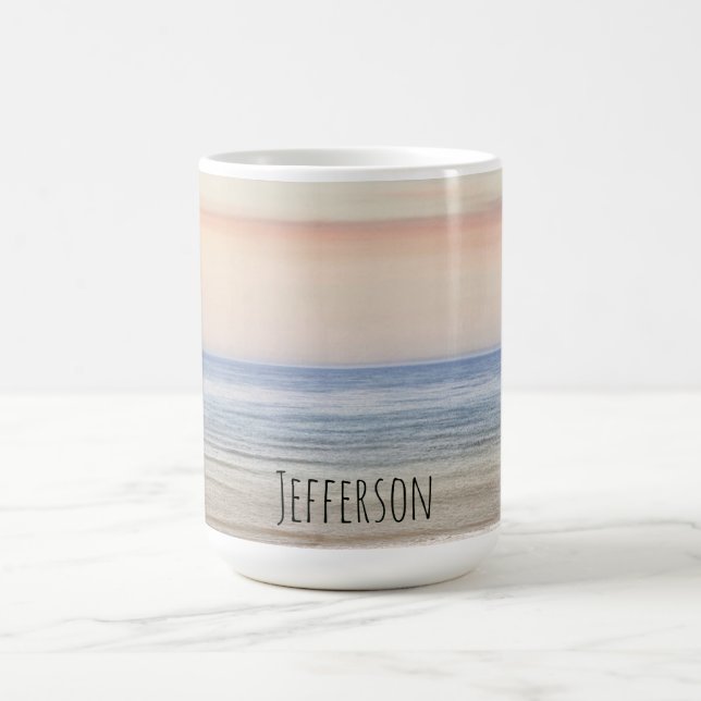 Personlig Beach Ocean Sunset Kaffemugg (Center)