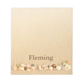 Personlig Beach Sand med Seashells Anteckningsblock