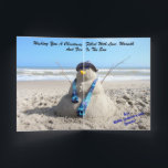 Personlig Beach Snögubbe Sand Sculpture Helgkort<br><div class="desc">Sand Sskulpture Snögubbe Min nick,  vän och sandskulptur är ingen lätt uppgift! Till och med något så enkelt! Men vi är mycket lycklig med snögubbe. Kudos till de människor som kommer ut dit och gör verkliga konstverk med sanden! Jag hälsar er!</div>