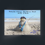 Personlig Beach Snögubbe Sand Sculpture Helgkort<br><div class="desc">Sand Sskulpture Snögubbe Min nick,  vän och sandskulptur är ingen lätt uppgift! Till och med något så enkelt! Men vi är mycket lycklig med snögubbe. Kudos till de människor som kommer ut dit och gör verkliga konstverk med sanden! Jag hälsar er!</div>