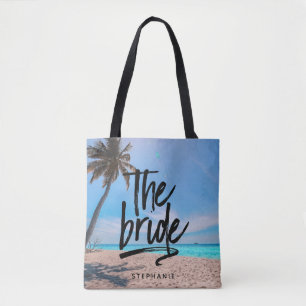 Personlig Beach the Bride Tote Bag Tygkasse