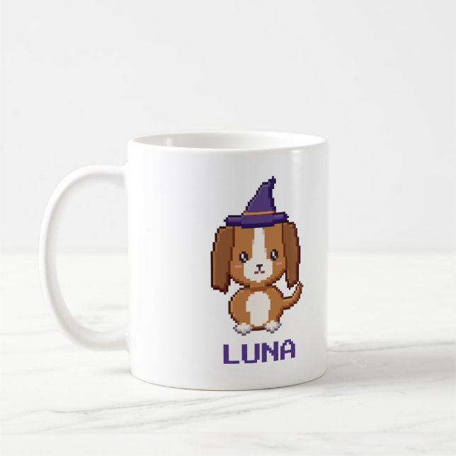 Personlig Beagle Halloween-mugg Kaffemugg (Vänster)