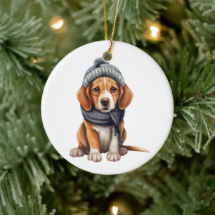 Personlig Beagle Hund Art Julgransprydnad Keramik
