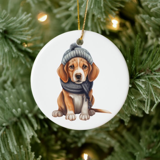 Personlig Beagle Hund Art Julgransprydnad Keramik (Träd)